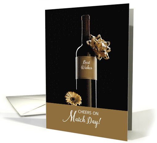 Congratulations on Your Match Day Wine Bottle with Bow card (1826054)