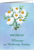 Mothering Sunday Custom Name Blessings Bouquet of Daisies card