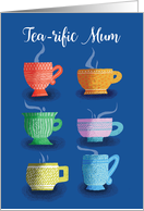Mothering Sunday Mum Whimsical Steaming Teacups card