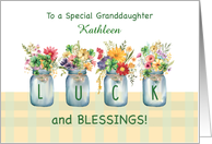 Granddaughter Customizable Name St Patricks Day Luck and Blessings Wi card