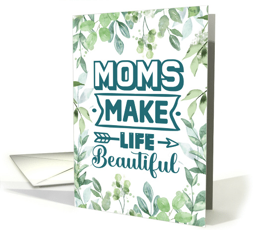 Mothers Day Word Art With Foliage card (1828470)