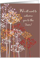 Welcome to The Team From Group Rustic Brown Wildflowers card