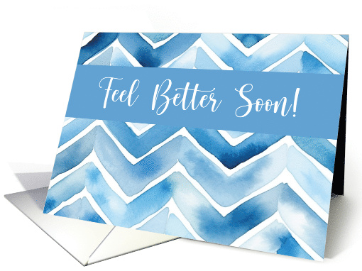 Business Get Well from Group Blue Chevron Pattern card (1830600)