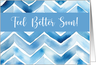 Business Get Well from Group Blue Chevron Pattern card