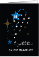 Custom Year Eighteenth Employee Anniversary Congratulations Stars card