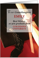 Our Granddaughter Custom Name Graduation from Custom University card
