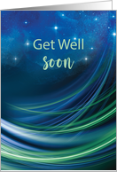 Get Well Business Navy and Green Abstract Circles card
