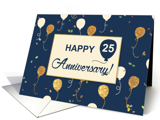 Twenty Fifth Employee Anniversary with Gold Look Balloons... (1833498)