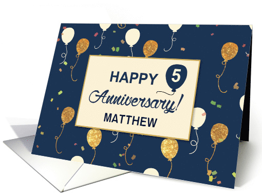 Custom Name Fifth Employee Anniversary Business with Gold... (1833776)