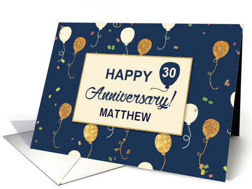 Custom Name Thirtieth Employee Anniversary Business Gold... (1833798)
