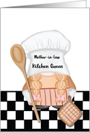 Mother in Law Mother’s Day Whimsical Gnome Kitchen Queen card
