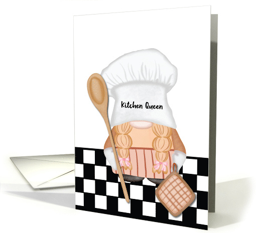 Mothers Day Whimsical Gnome Kitchen Queen card (1834920)