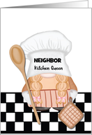 Customizable Relationship Mothers Day Whimsical Gnome Kitchen Queen card