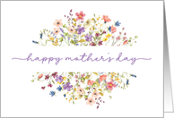 Belated Mother’s Day Surrounded by Delicate Wildflowers card