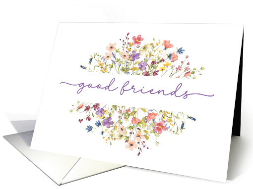 Friends Birthday Surrounded by Delicate Wildflowers card (1835092)