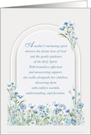 Mother’s Day Elegant Religious Love Dusty Blue Wildflowers card