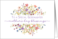 Goddaughter Mother’s Day Blessings Surrounded by Delicate Wildflowers card