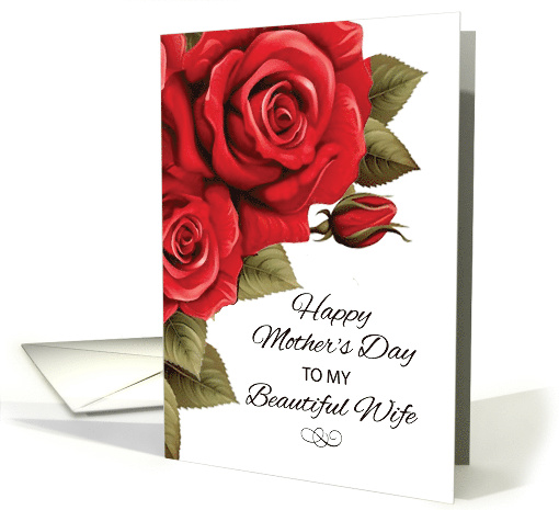 Wife Mothers Day Love and Red Roses card (1838700)