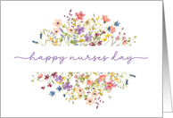 Nurses Day Surrounded by Delicate Wildflowers card
