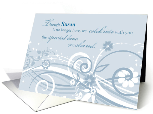 Wedding Anniversary to Widow After Death Custom Name Thinking of card