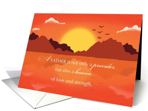 Fathers Day Dad With Inspirational Sunrise Landscape card (1840994)