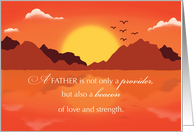 Fathers Day Dad With Inspirational Sunrise Landscape card