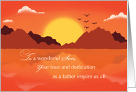 Son Fathers Day With Inspirational Sunrise Landscape card
