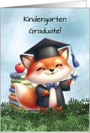 Kindergarten Graduation Fox Congratulations card