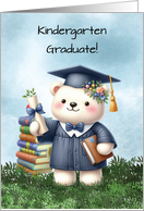 Kindergarten Graduation Teddy Bear Congratulations card