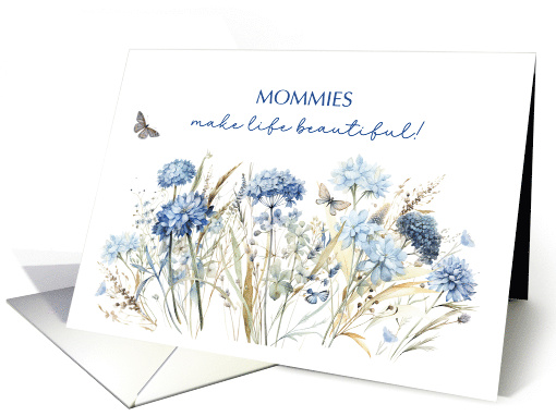 Mommy Mothers Day Dusty Blue Wildflowers card (1845112)