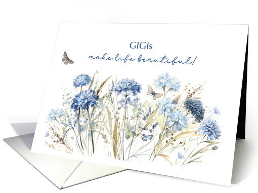 Gigi Mothers Day Dusty Blue Wildflowers card (1845114)