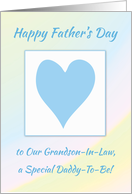 Grandson in Law Daddy to Be Fathers Day Blue Heart card