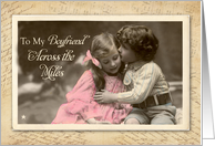 Boyfriend Across the Miles Vintage Sweet Kiss card
