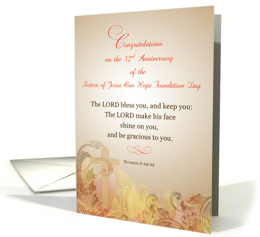 Congratulations on The 32nd Anniversary of The Sisters Custom card