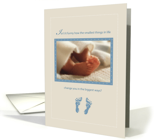 Boy Blue Baby Feet Sweet Shower Congratulations card (1864984)