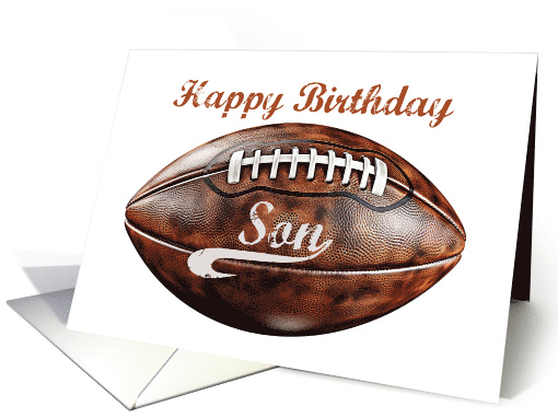 Son Birthday Grunge Large Football for Sports Fan card (1870892)