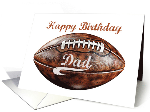 Dad Birthday Grunge Large Football for Sports Fan card (1870898)