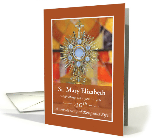 Custom Name Nun 40th Anniversary of Religious Life... (1874400)