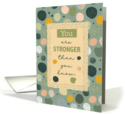 Support Encouragement Sage Green Boho Dot Pattern card (1877216)