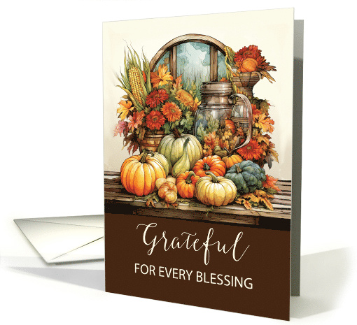 Grateful Thanksgiving Blessings with Still Life card (1885990)