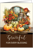 Grateful Thanksgiving Blessings with Still Life card
