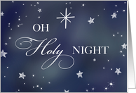 Oh Holy Night Christmas Stars card