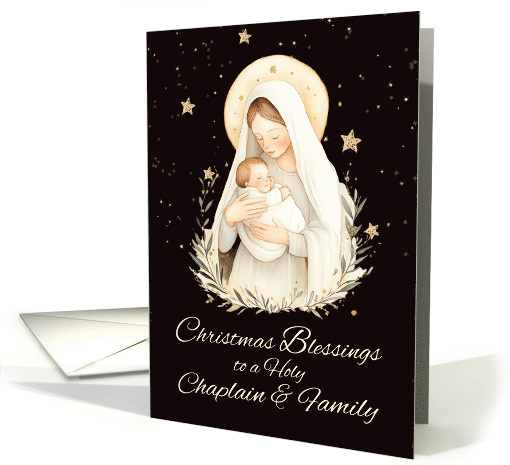 Chaplain and Family Christmas Blessings Madonna and Child... (1890228)
