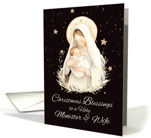 Minister and Wife Christmas Blessings Madonna and Child... (1890242)