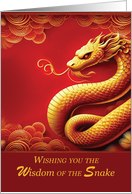 Chinese New Year Wisdom of the Snake card
