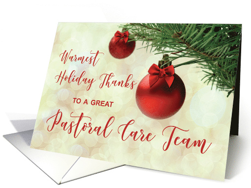 Thanks to Pastoral Care Team Christmas Tree Ornament card (1892722)