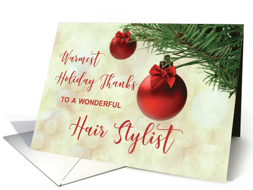 Thanks to Hair Stylist Christmas Tree Ornament card (1892730)
