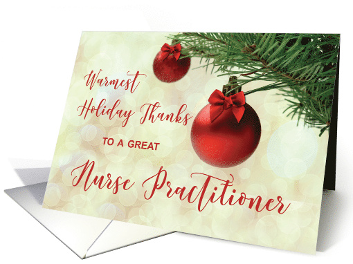 Thanks to Nurse Practitioner Christmas Tree Ornament card (1892738)