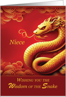 Niece Chinese New Year Wisdom of the Snake card