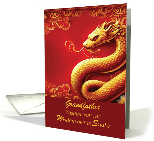 Grandfather Chinese New Year Wisdom of the Snake card (1893240)
